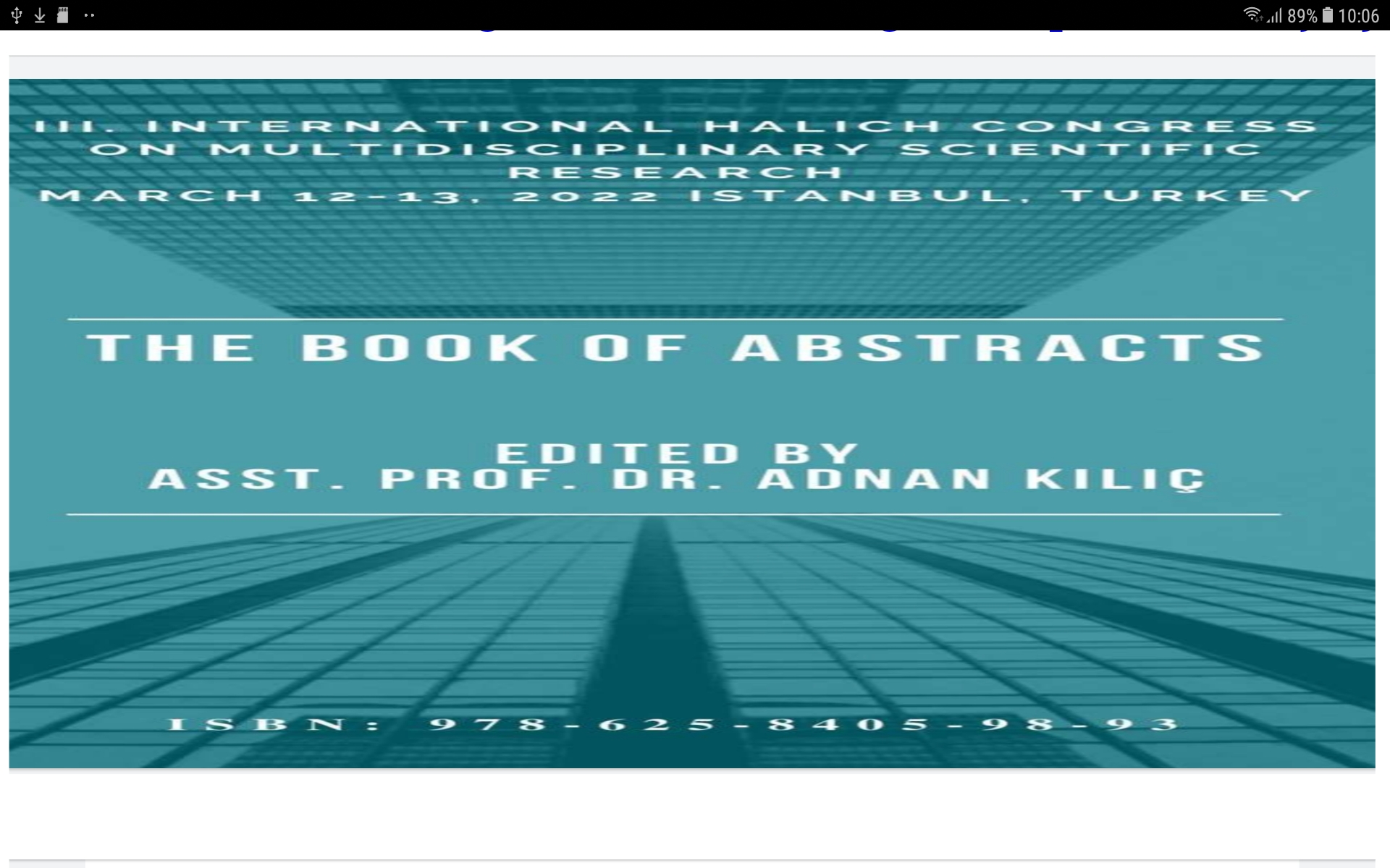 III Congres Internațional Halich privind cercetarea științifică multidisciplinară 12-13 martie 2022 Istanbul Turcia