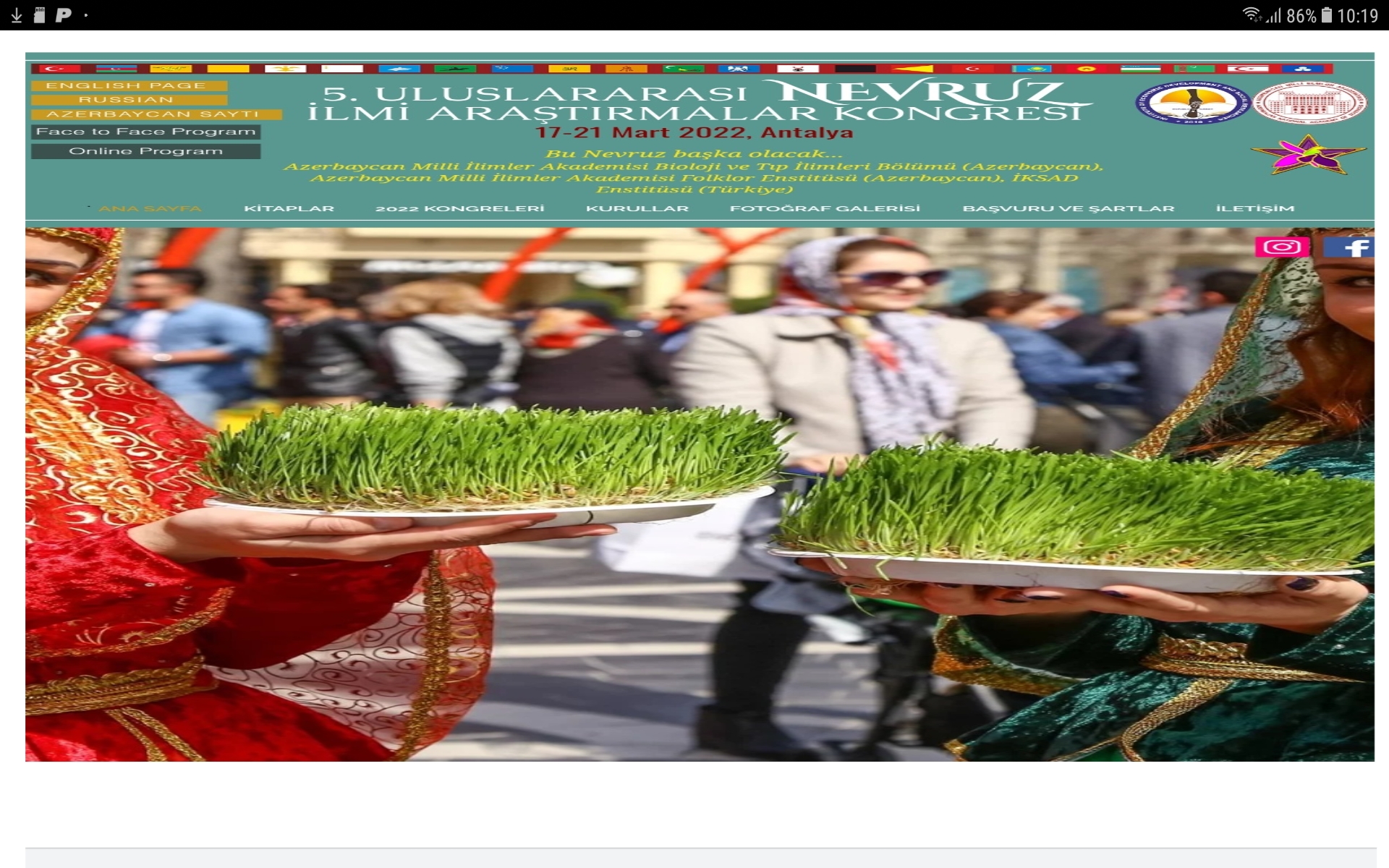 NAURYZ a 5-a Conferință internațională privind cercetarea științifică 17-21 martie 2022 Antalya Turcia